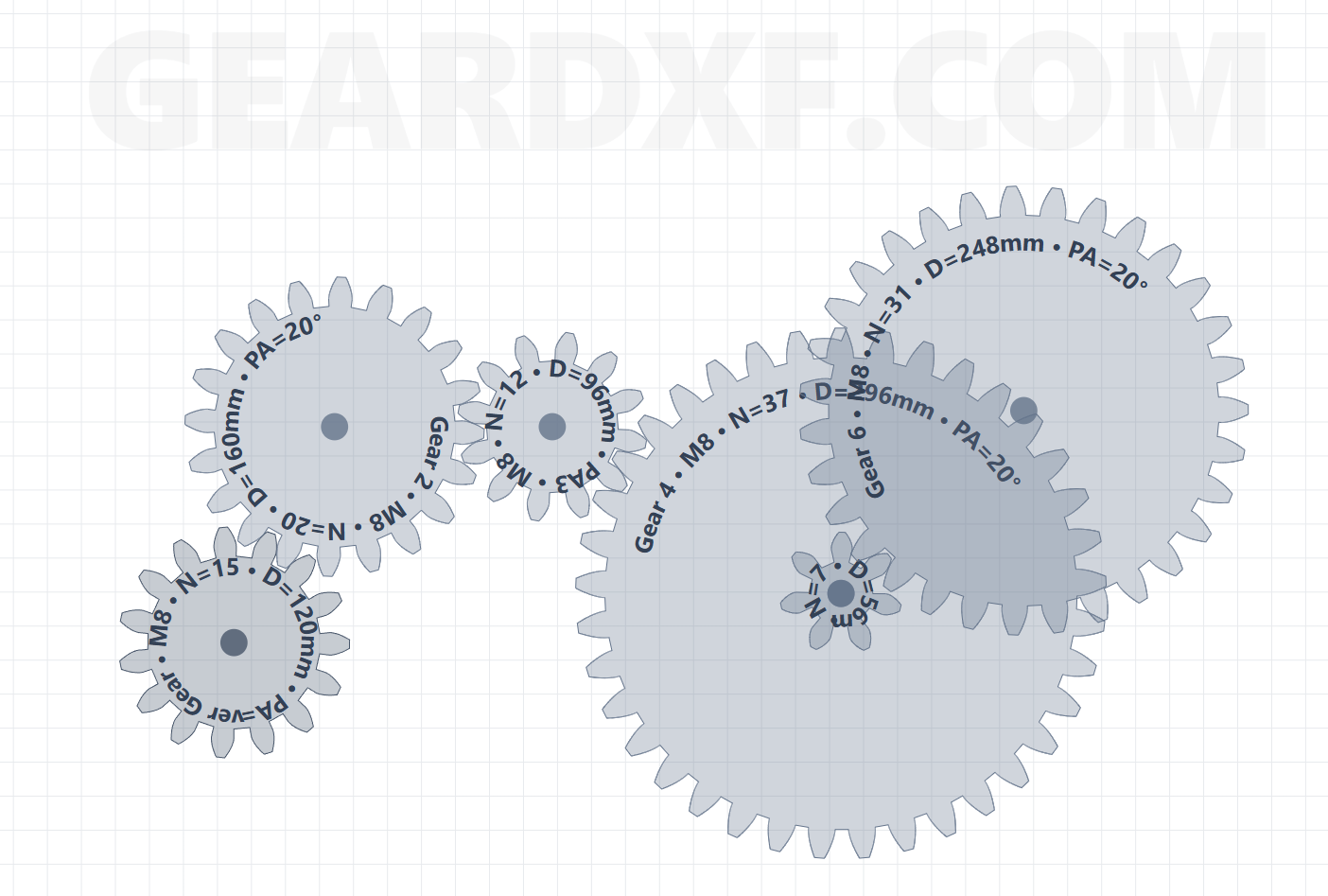 Free Gear Generator - GearDXF spur gear design tool